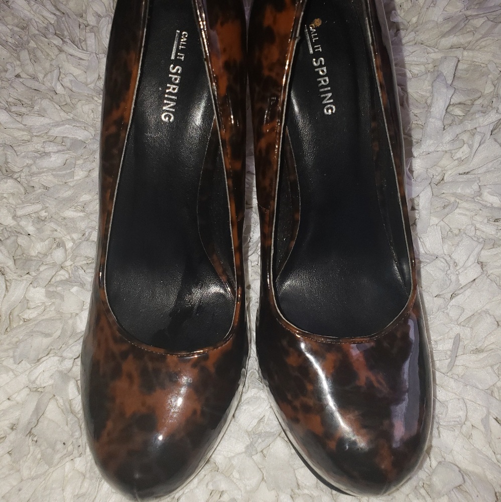 Leopard  platform stiletto